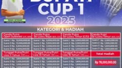 Kejuaraan Bulutangkis Open Sulawesi Bupati Cup 1 Tahun 2025 simak kategori dan hadiahnya