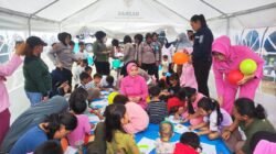 Polres Luwu Timur Gelar Trauma Healing untuk Anak Korban Kebakaran Sorowako