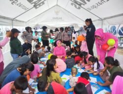 Polres Luwu Timur Gelar Trauma Healing untuk Anak Korban Kebakaran Sorowako