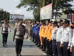 Hadapi Potensi Bencana, Wakapolres Luwu Timur Pimpin Apel Kesiapsiagaan Bersama Forkopimda