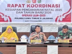 Polres Luwu Timur Matangkan Kesiapan Operasi Lilin 2025, Amankan Natal dan Tahun Baru